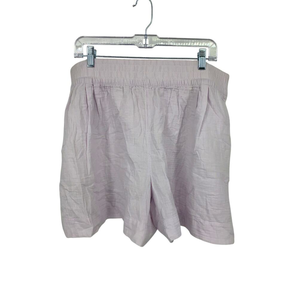 CALIA Inverted Pleat Pull On Short Womens XXL Lilac Mist Purple Crinkle Wide Leg